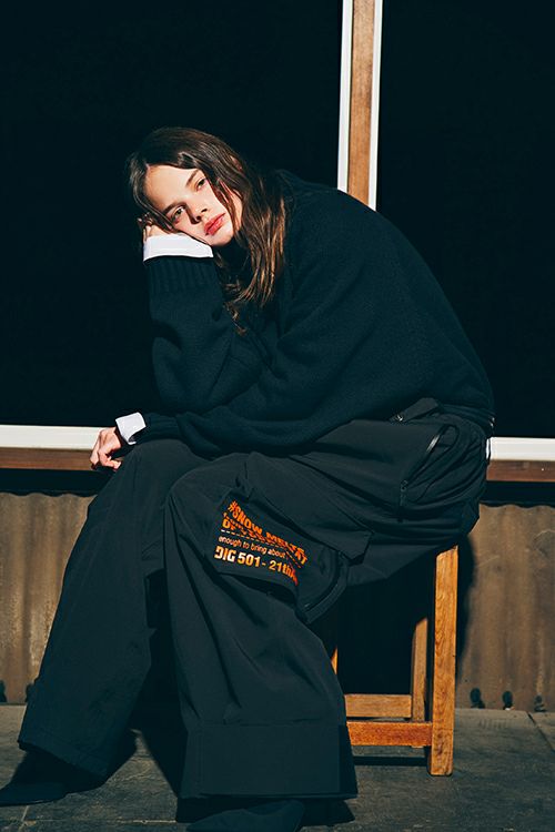 THERMAL BORDER OVERSIZED CARGO PANTS｛PT-04｝【[01]BLACK】 | DIG