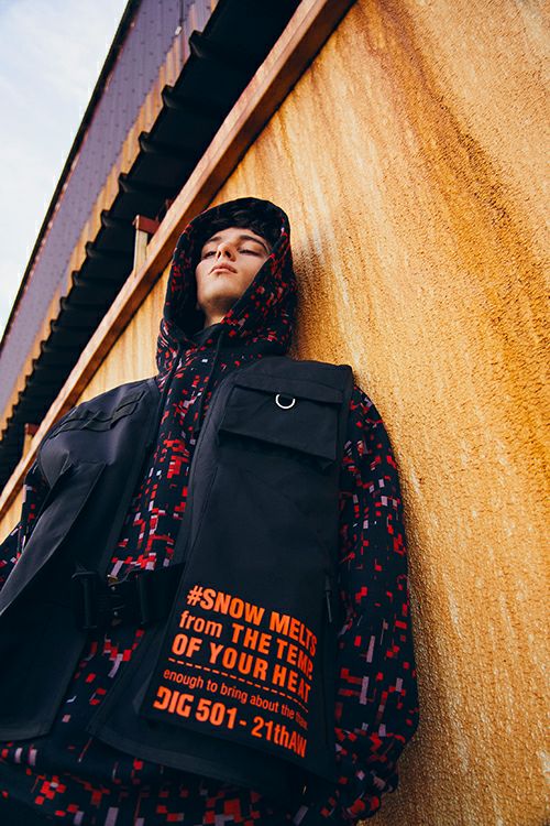 OVERSIZED COVERED VEST｛M-JK-04｝【[01]BLACK】 | DIG公式オンライン