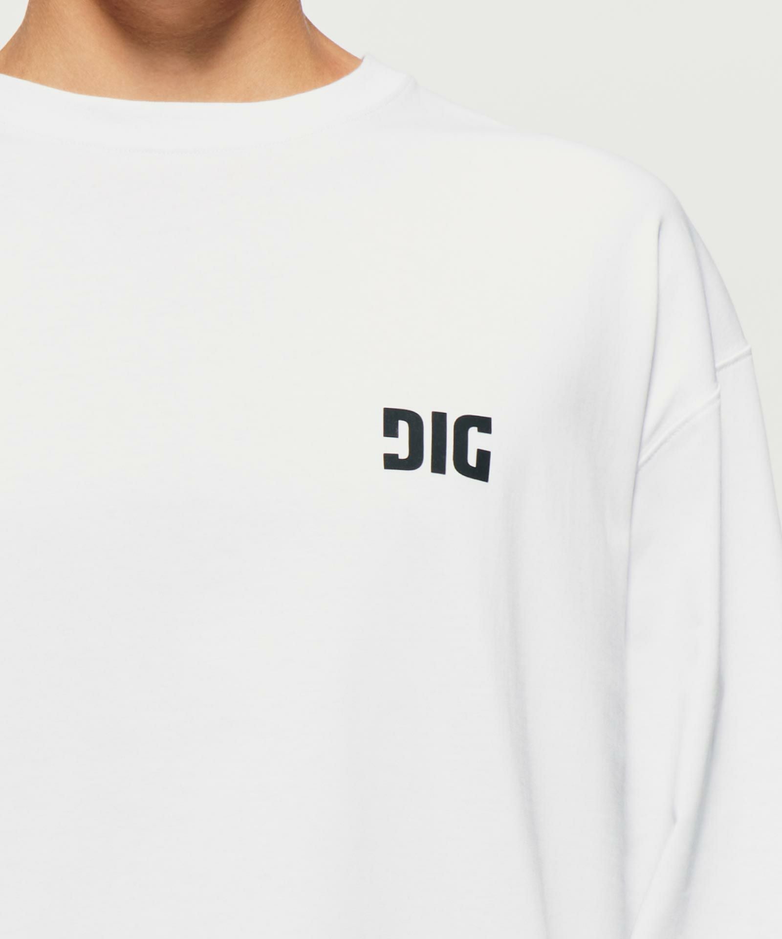 DIG SIGNATURE LOGO LONGSLEEVE T-SHIRT｛CT-05｝【[02]WHITE】 | DIG