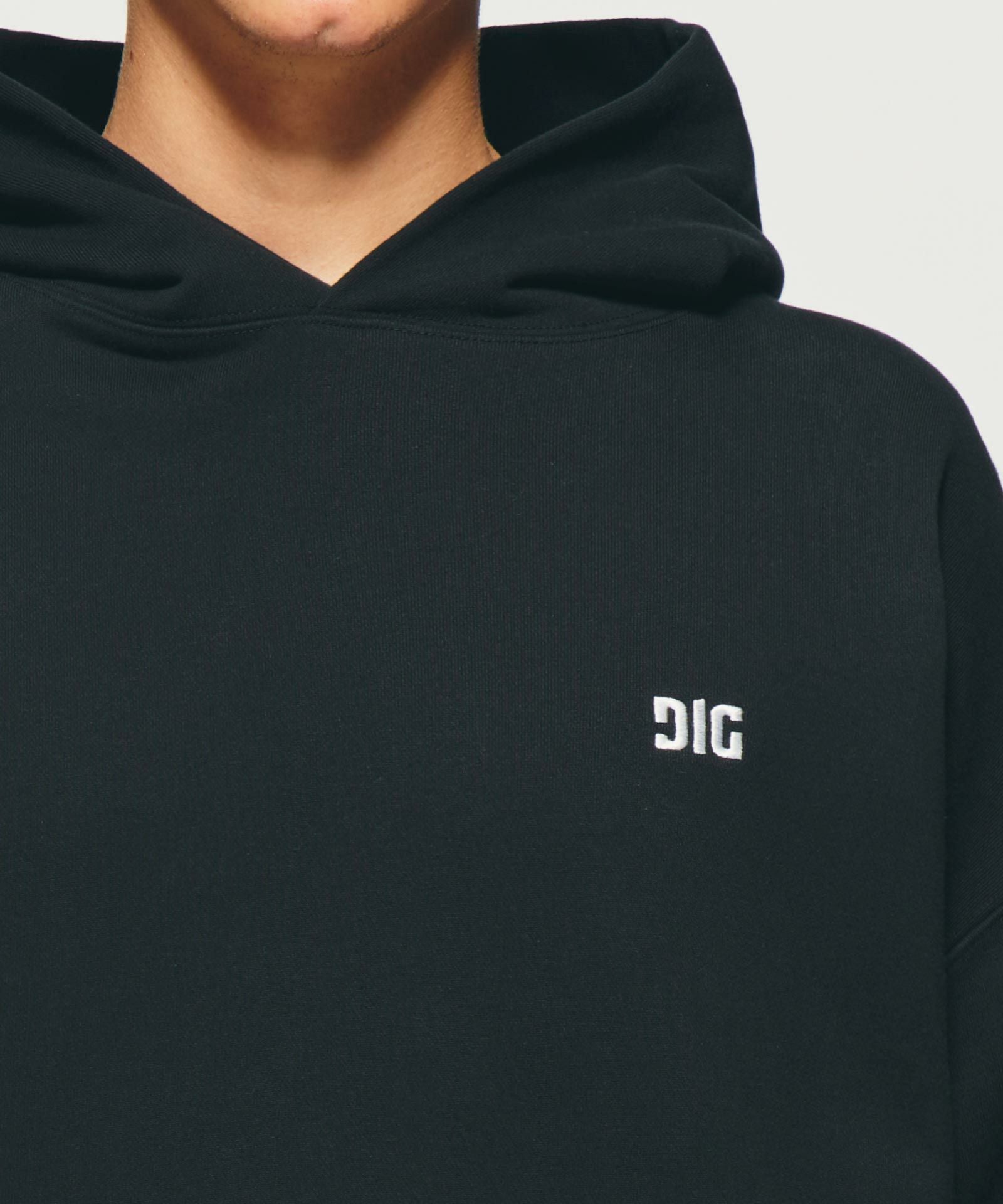 トップス Dig DIG SIGNATURE EMBROIDERED LOGO HOODIE｛CT-07｝【[01]BLACK】 | DIG