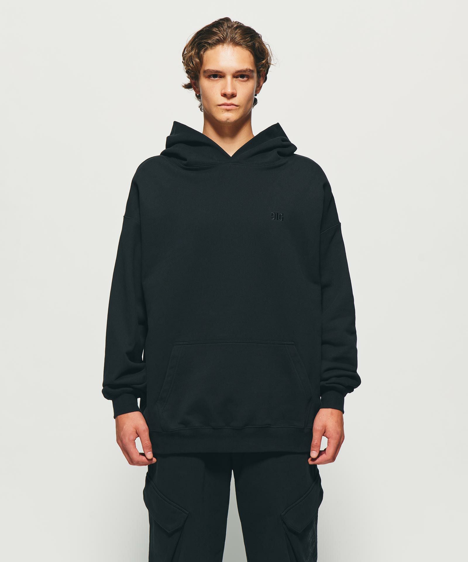 DRT パーカー / USA Hoodie Lサイズ DIG SIGNATURE EMBROIDERED LOGO HOODIE｛CT-07｝【[01]BLACK】 | DIG